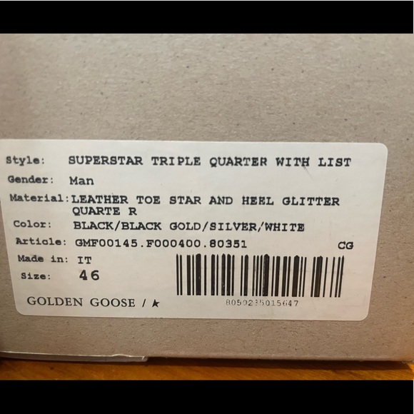 AUTHENTIC & Purchased from Golden Goose — GOLDEN GOOSE SUPER STAR TRIPLE QUARTER - Picture 5 of 12